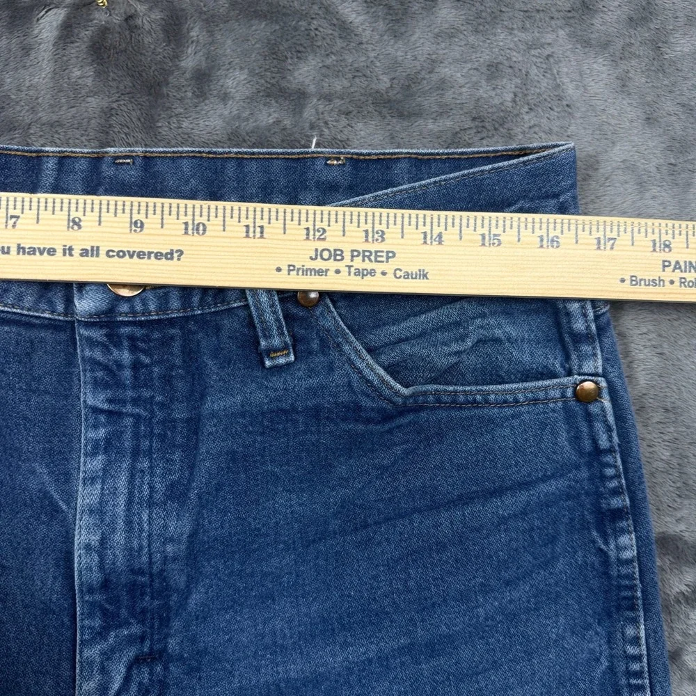 Wrangler Jeans Mens 34x30 Blue Cowboy Cut Slim Fit Straight Leg 936PWD Denim